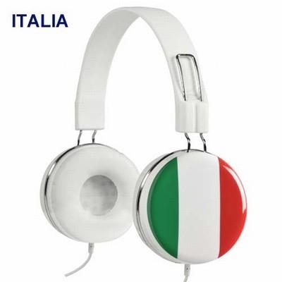 Audiola CUFFIE STEREO CON BANDIERA ITALIA AUDIOLA CRA-0287 CON CONTROLLO VOLUME 